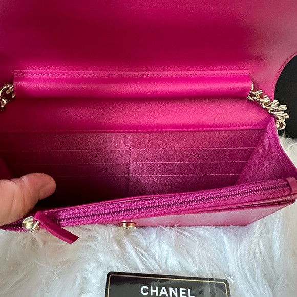 💎✨Authentic✨💎 Chanel  Leboy Wallet on Chain pink caviar leather with  🧿SoLD - Picture 14 of 16
